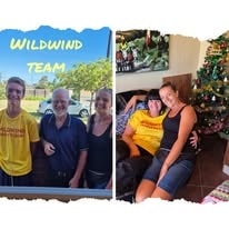 The WildWind team — collage of staff and family at the resort